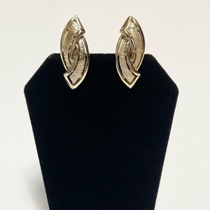1950s Coro Screw Back Gold Tone Earrings